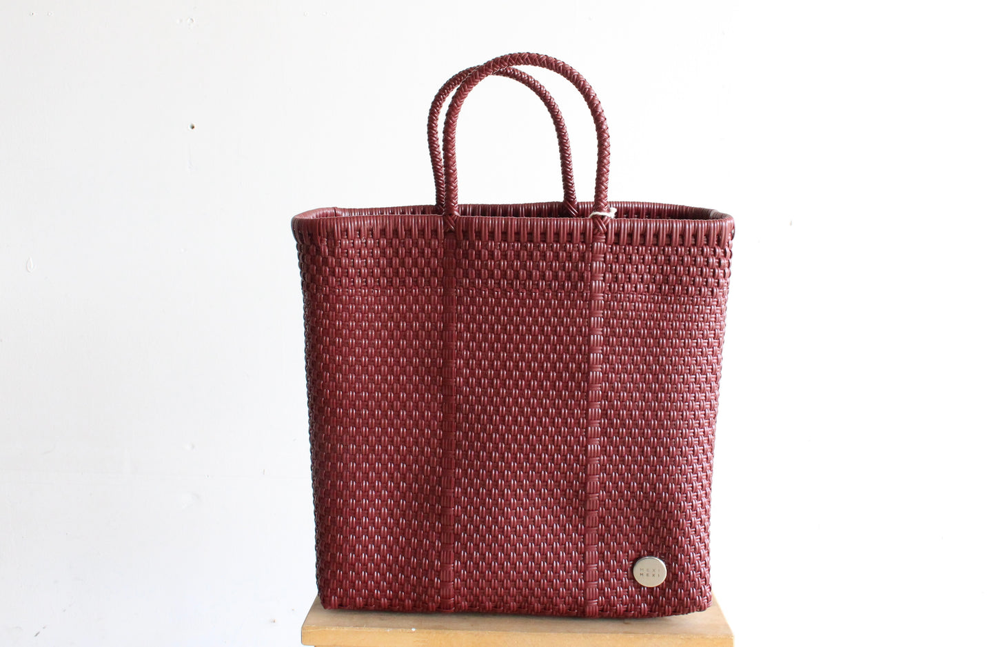 Burgundy Handwoven Tote bag by MexiMexi