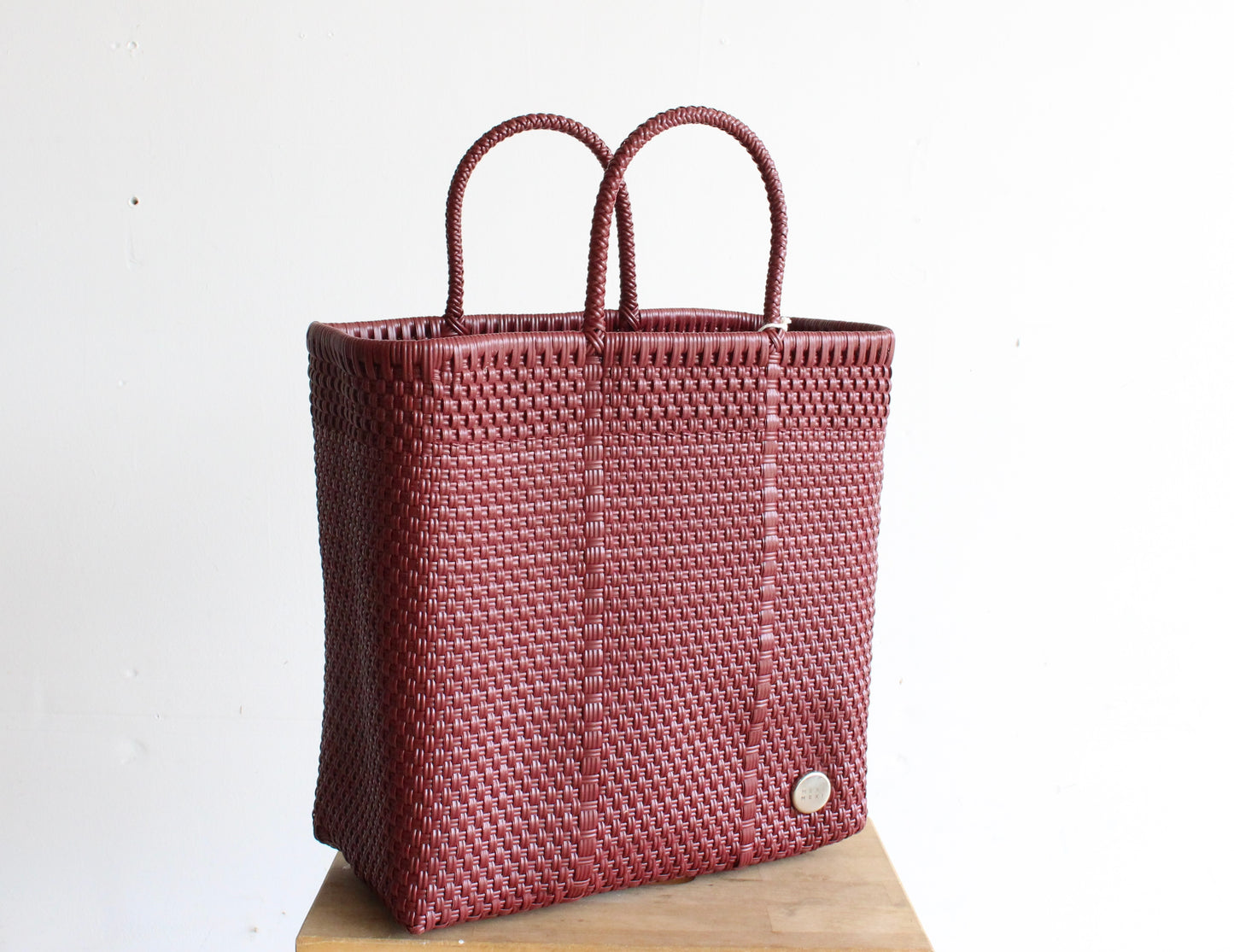 Burgundy Handwoven Tote bag by MexiMexi