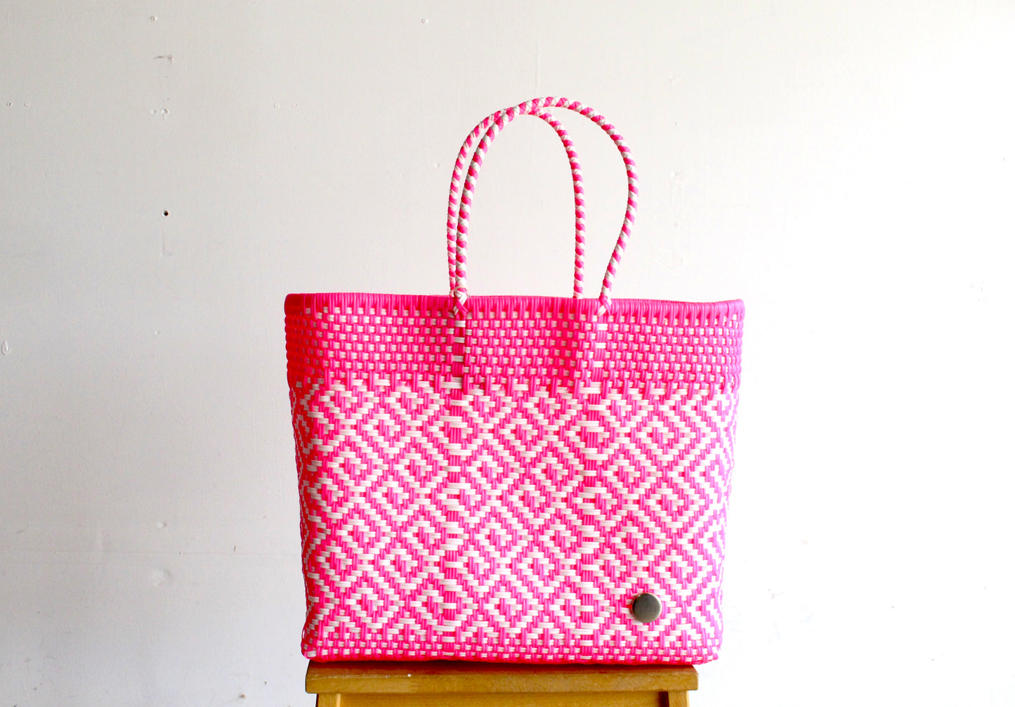 Hot Pink & White Tote bag by MexiMexi