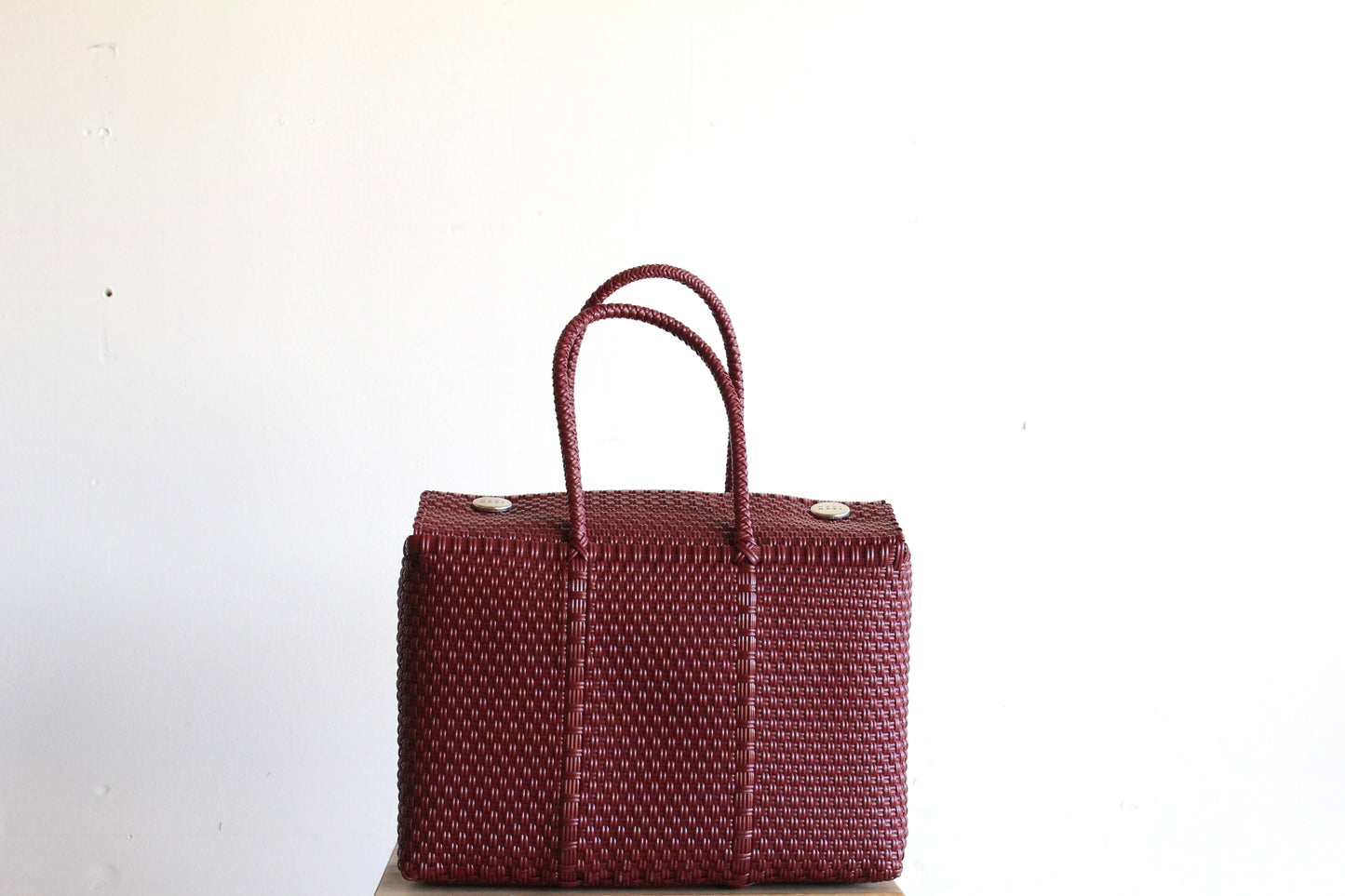 Burgundy handwoven Handbag by MexiMexi