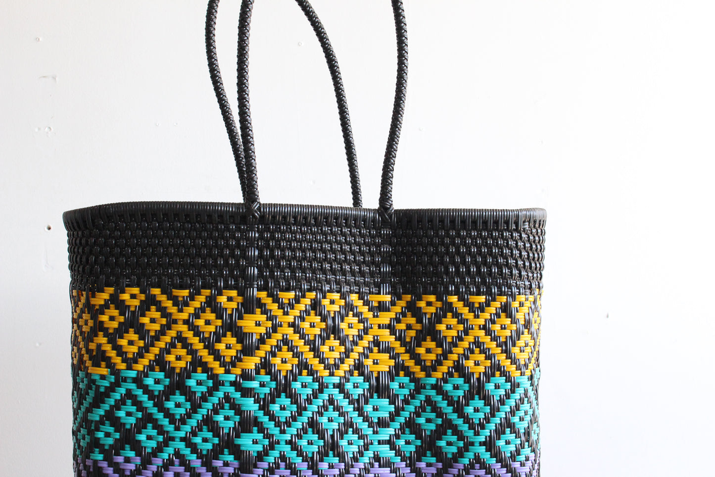 Black and colors Handwoven Mexican Tote by MexiMexi