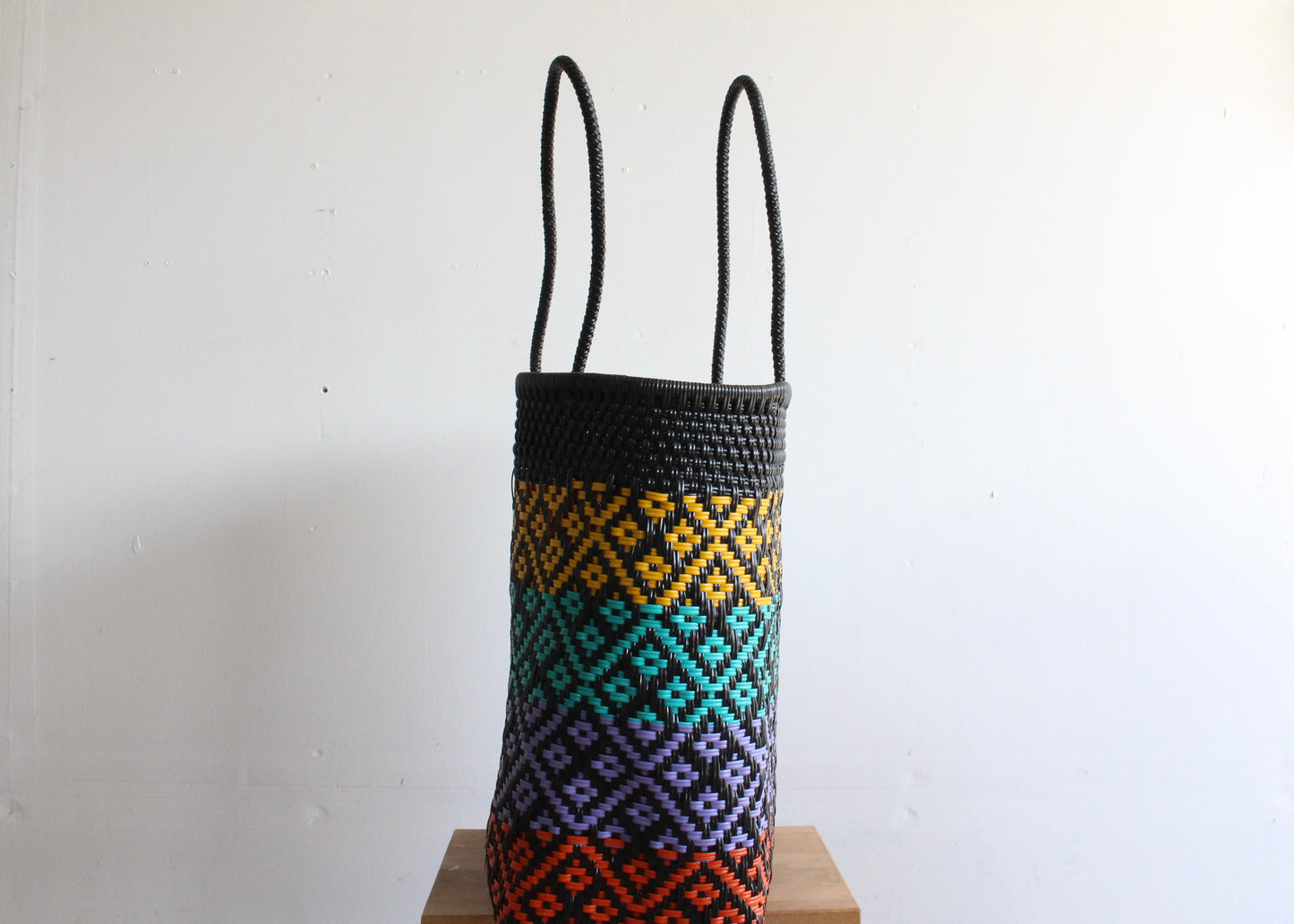 Black and colors Handwoven Mexican Tote by MexiMexi