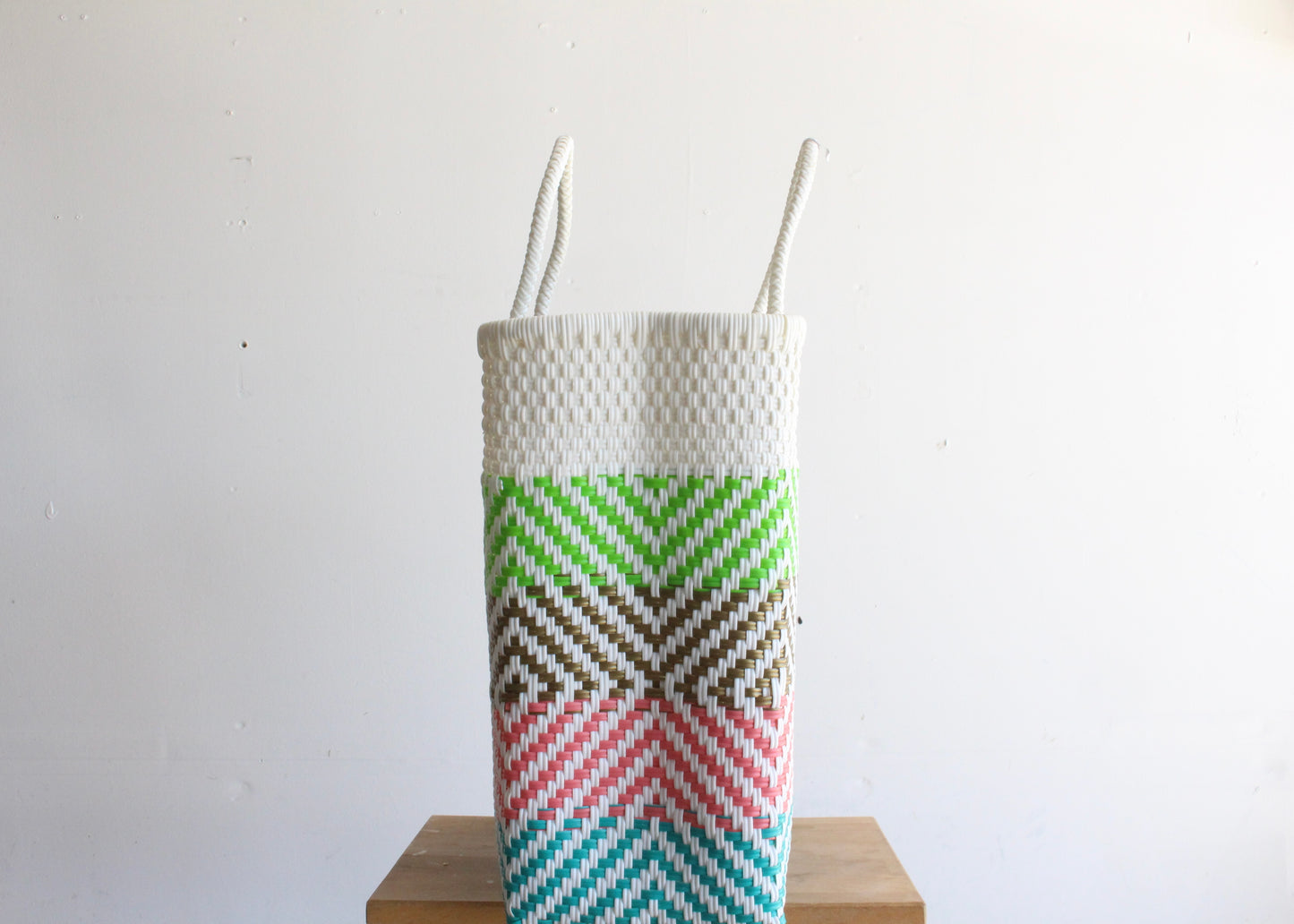 White & Colors Handwoven Mexican Tote by MexiMexi