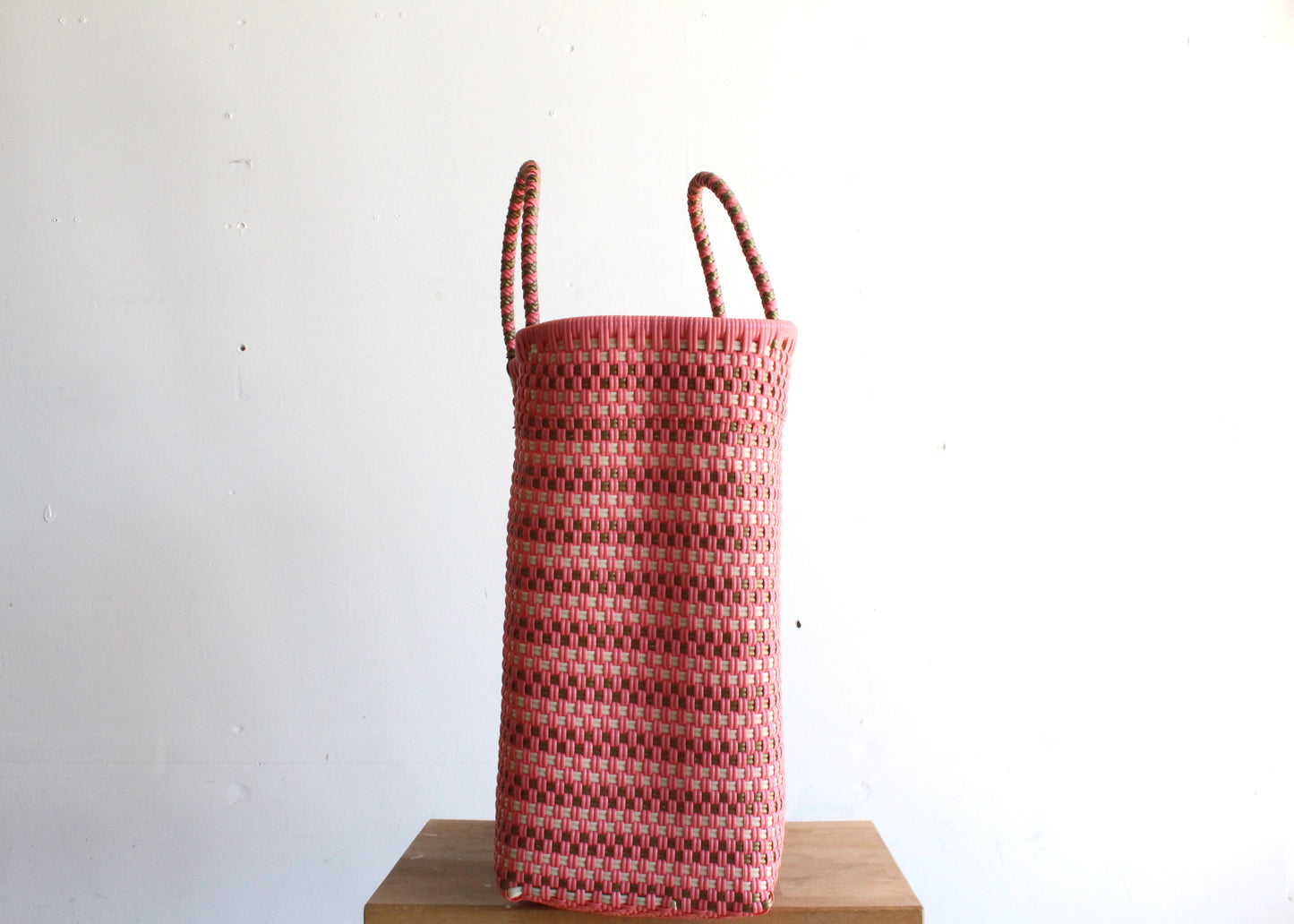 Coral & Gold handwoven Mexican Tote by MexiMexi