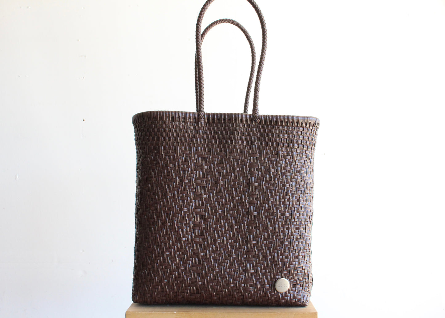 Brown Handwoven Mexican Tote by MexiMexi