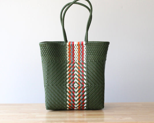 Olive Green & Colors Tote Bag by MexiMexi