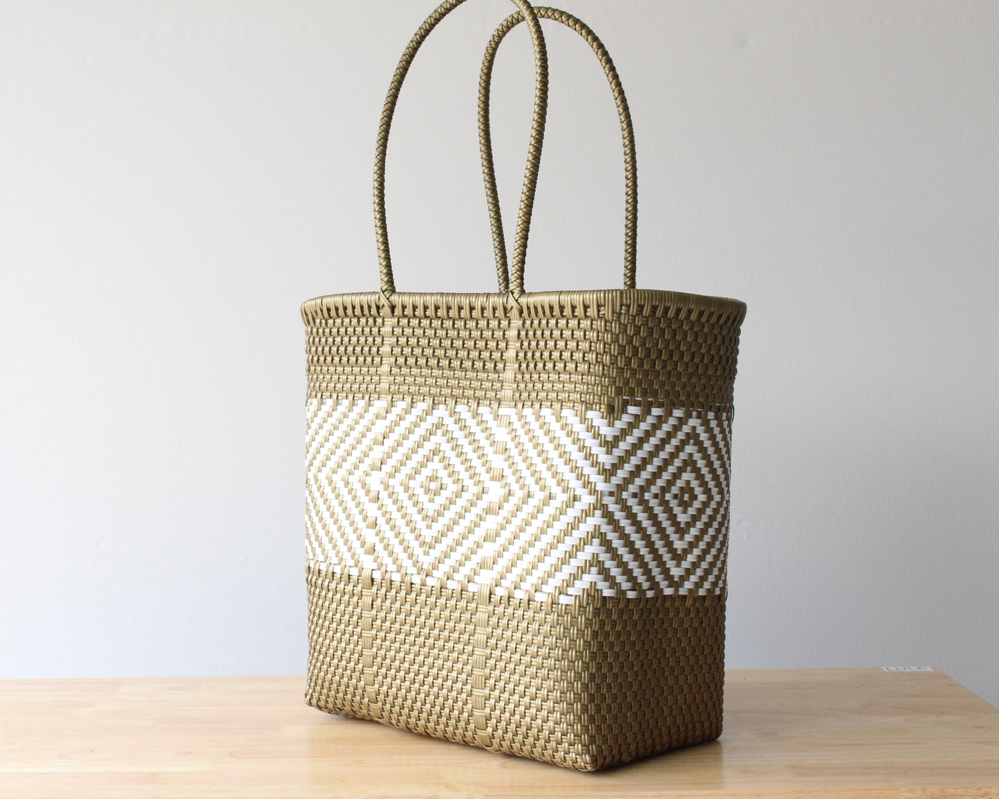Gold & White Tote Bag by MexiMexi