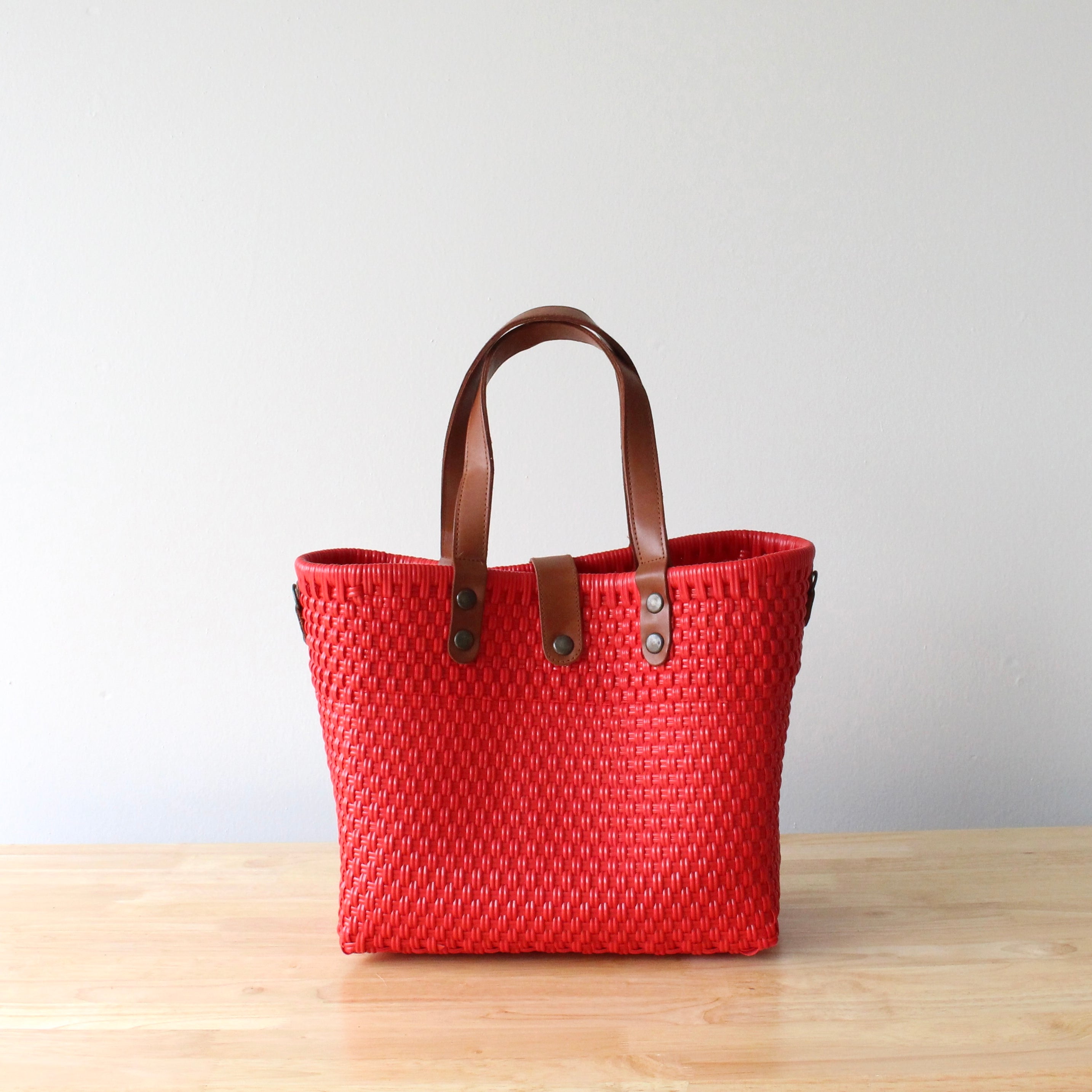 Plastic and leather purses