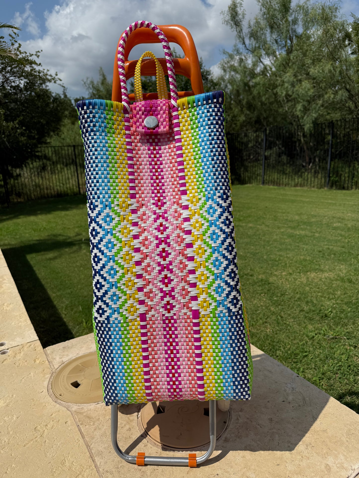 MexiMexi Colorful Handwoven Market Cart Bag