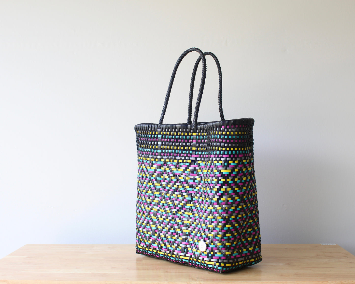 Mercado Large Tote – Black with Neon Accents