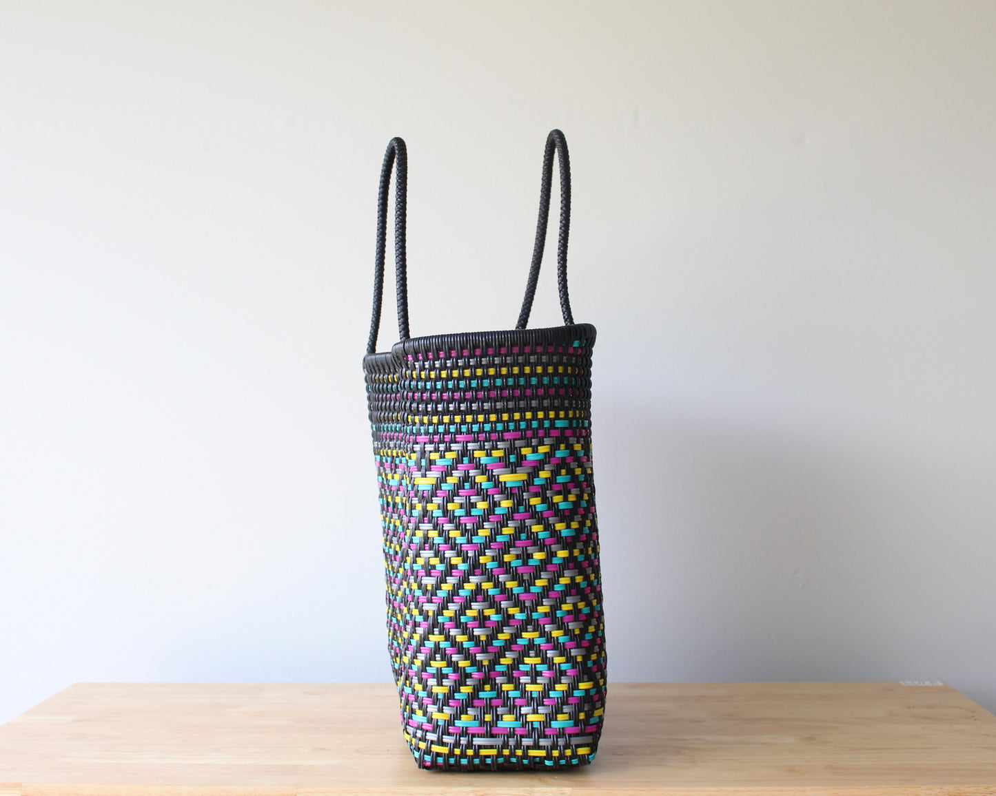 Mercado Large Tote – Black with Neon Accents