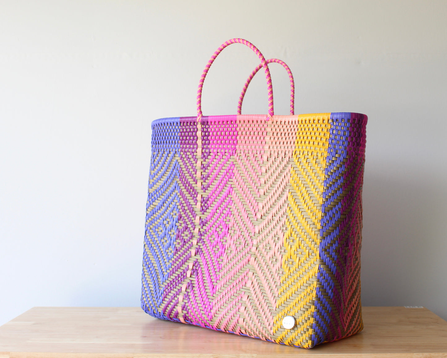 Playa XXL Tote – Sunset Zigzag Diamond Weave