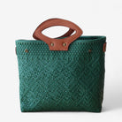 Boho chic emerald green tote purse for women