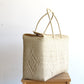 Beige Handwoven Mexican Basket by MexiMexi