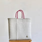 Pink and White Handwoven Tote bag