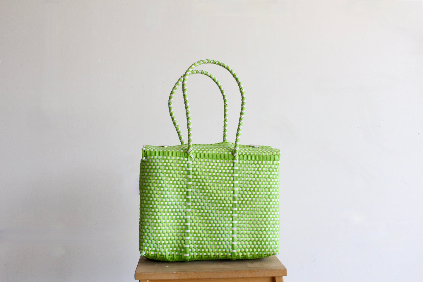 Green and White MexiMexi Handbag