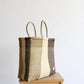 Gold, Beige, and Brown Handwoven Tote bag