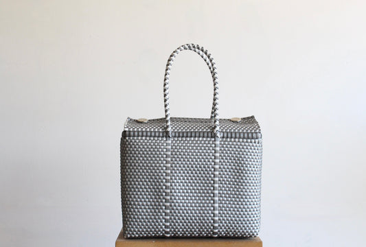 Silver and White MexiMexi Handbag