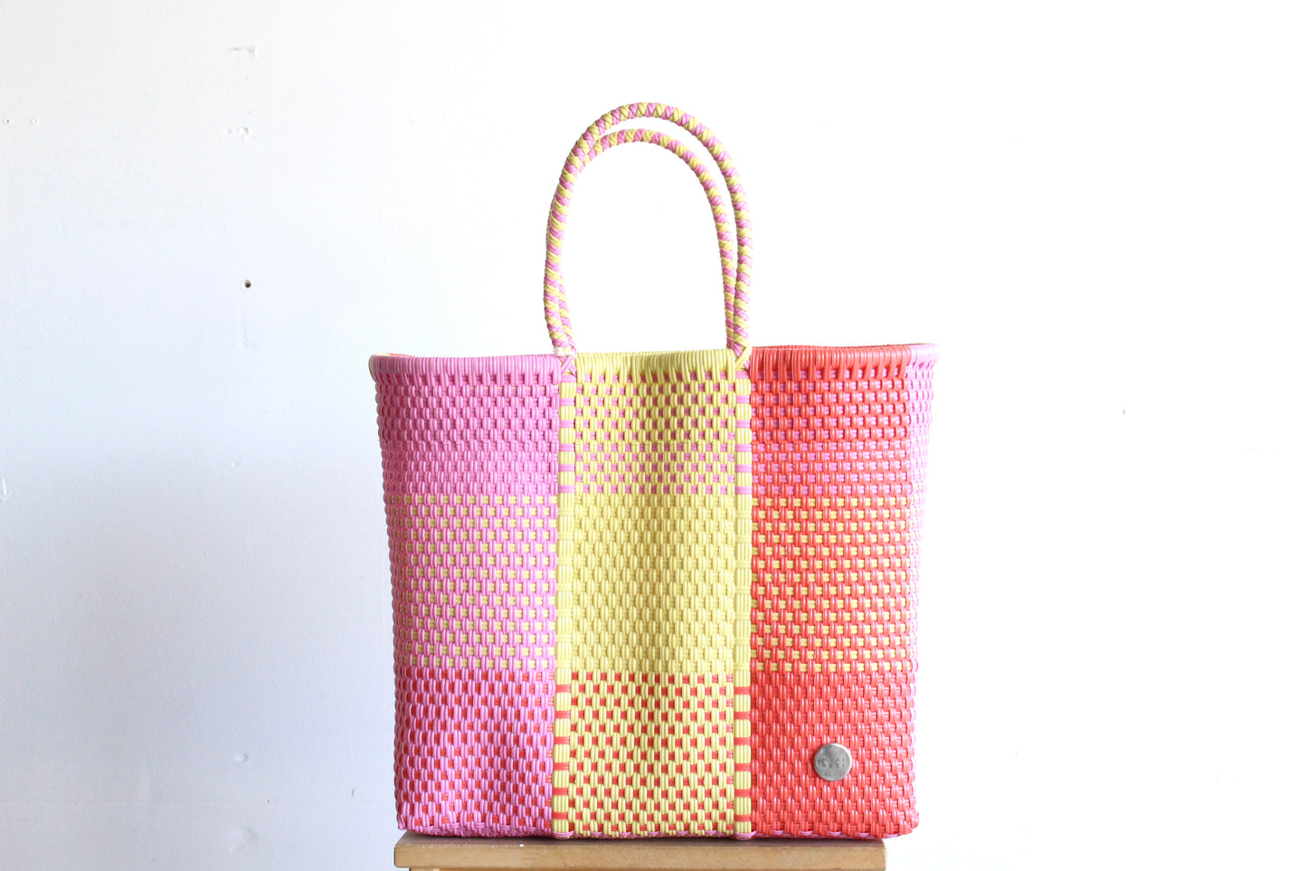 Pink, Coral & Beige Tote bag by MexiMexi