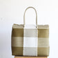 Gold & White Handwoven Mexican Basket by MexiMexi