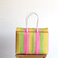 Hot Pink, Lime & Yellow handwoven Handbag by MexiMexi