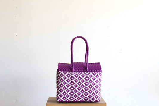 Purple & White Mexican Handbag by MexiMexi