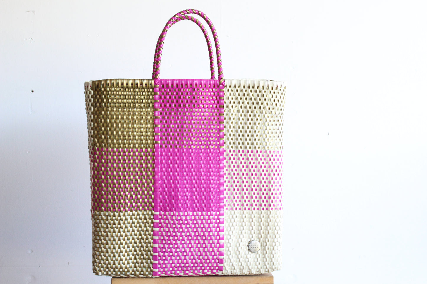 Gold & Hot Pink Mexican Tote by MexiMexi