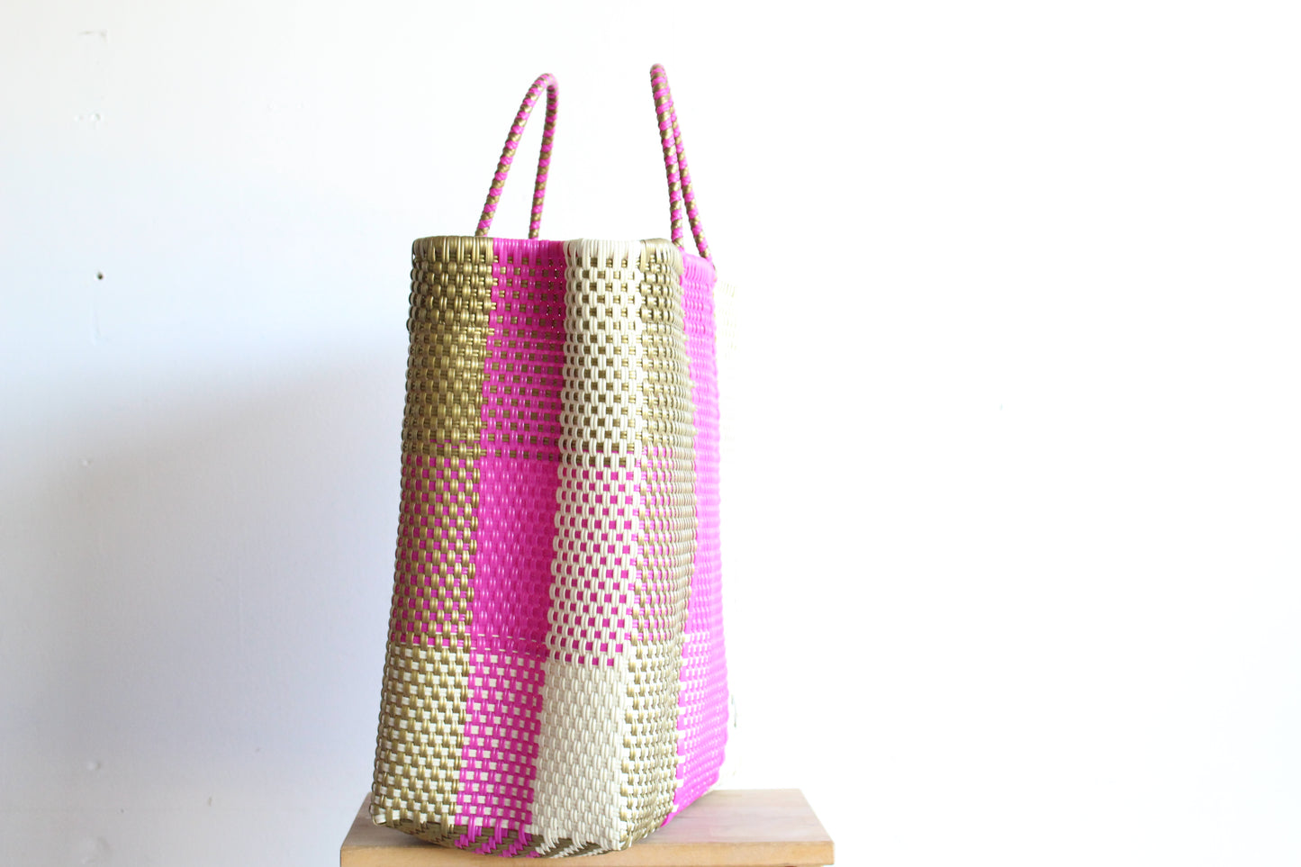 Gold & Hot Pink Mexican Tote by MexiMexi
