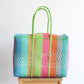 Colorful Heart Handwoven Mexican Basket by MexiMexi