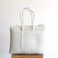 White Handwoven Mexican Basket by MexiMexi