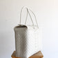 White Handwoven Mexican Basket by MexiMexi