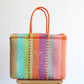 Colorful Bright Hearts Handwoven Mexican Basket by MexiMexi