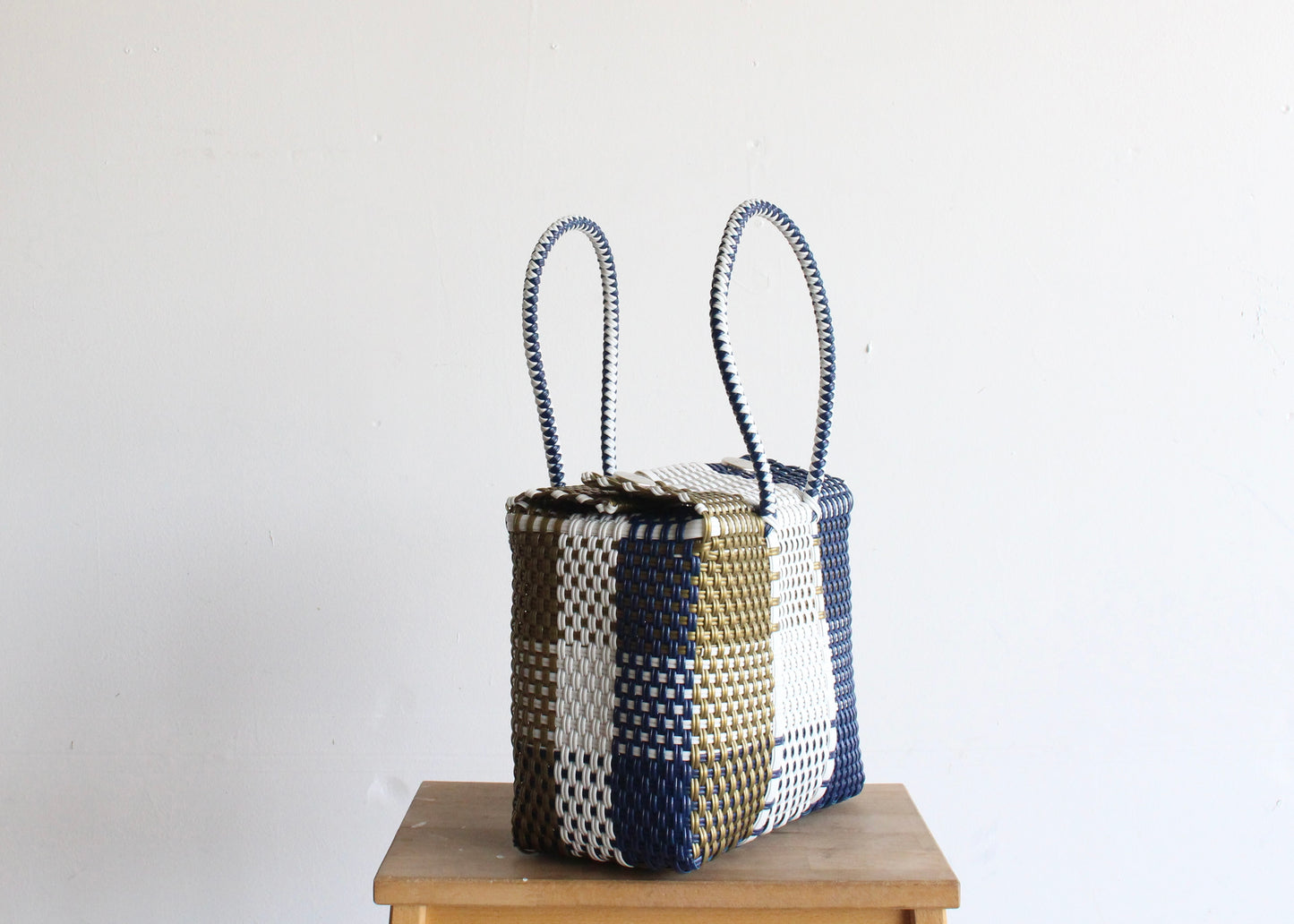 Blue, Gold & White Mexican Handbag by MexiMexi