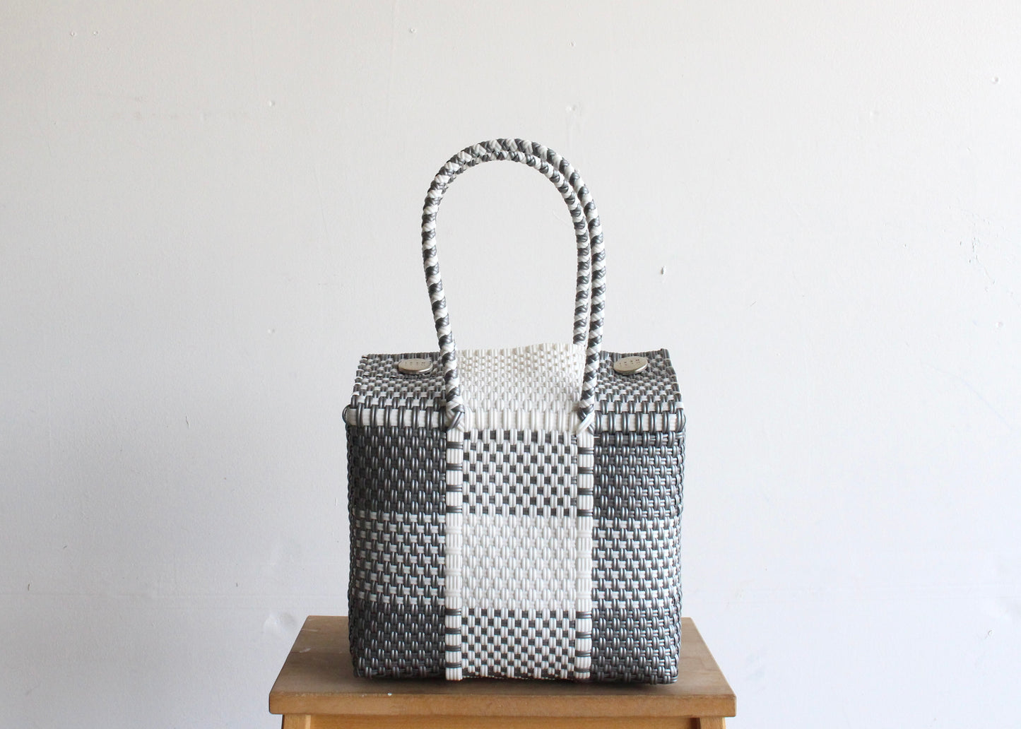 Silver & White Mexican Handbag by MexiMexi