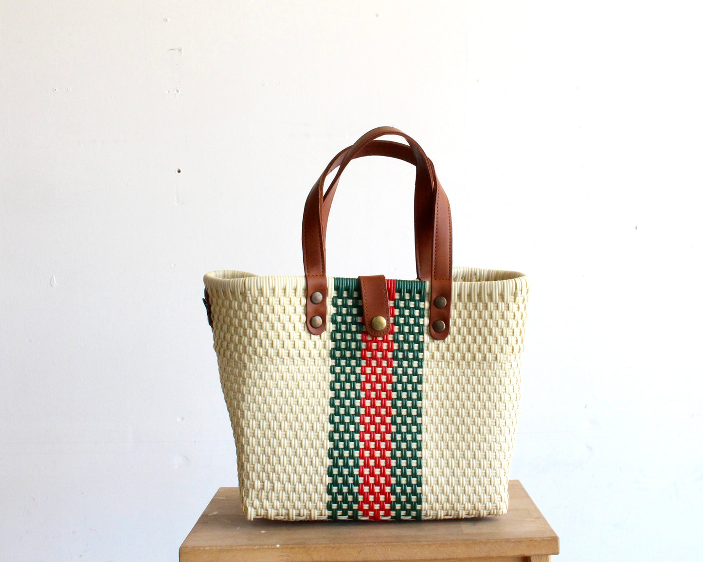 White, Green & Red Purse bag by MexiMexi