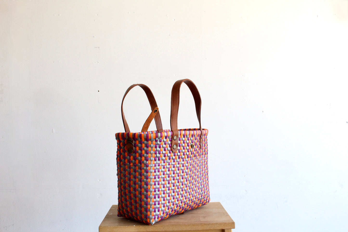 Silver, Purple & Orange Purse bag by MexiMexi