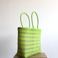 Neon Lime Green with Colors Handwoven Tote bag by MexiMexi