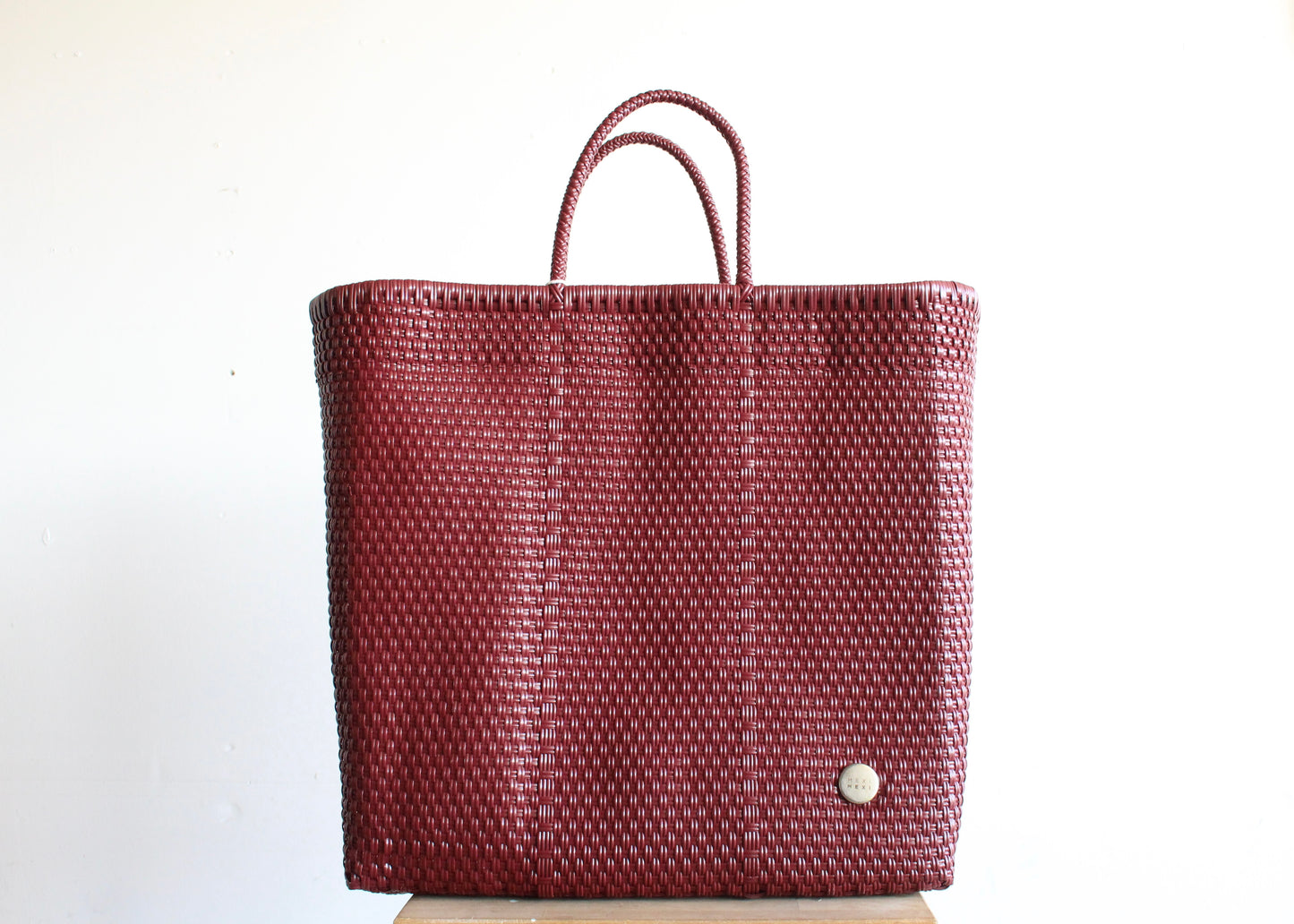 Burgundy Handwoven Mexican Tote by MexiMexi