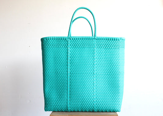 Turquoise Handwoven Mexican Tote by MexiMexi