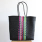 Black with Colors Handwoven Mexican Tote by MexiMexi