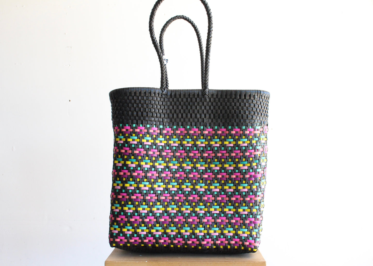 Black & Colors Handwoven Mexican Tote by MexiMexi