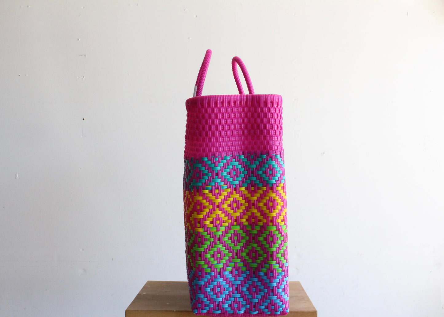 Hot Pink & Colors handwoven Mexican Tote by MexiMexi