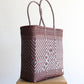 Bordeaux & Silver Handwoven Mexican Tote by MexiMexi