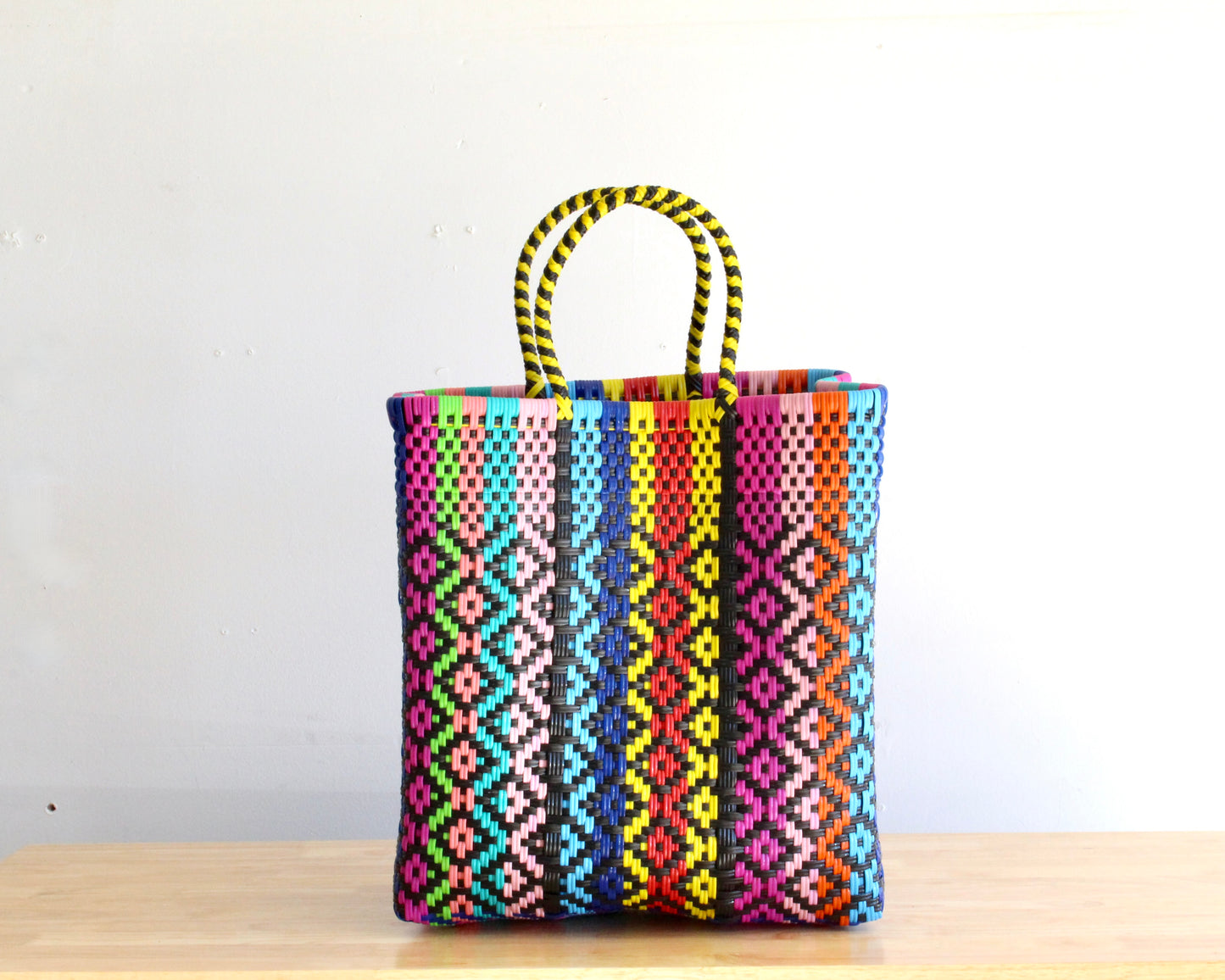 Colorful Black Tote Bag by MexiMexi