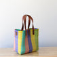 MexiMexi Colorful Woven Tote Bag – Leather Handles & Strap – Handmade in Mexico
