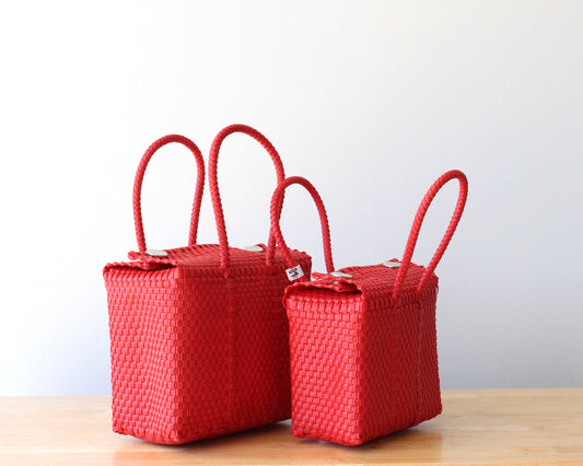 Red Bundle: Me & Mini-me Handbag by MexiMexi