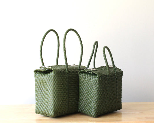 Olive Green Bundle: Me & Mini-me Handbag by MexiMexi