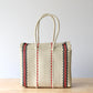 Beige, Red & Black Woven Handbag by MexiMexi