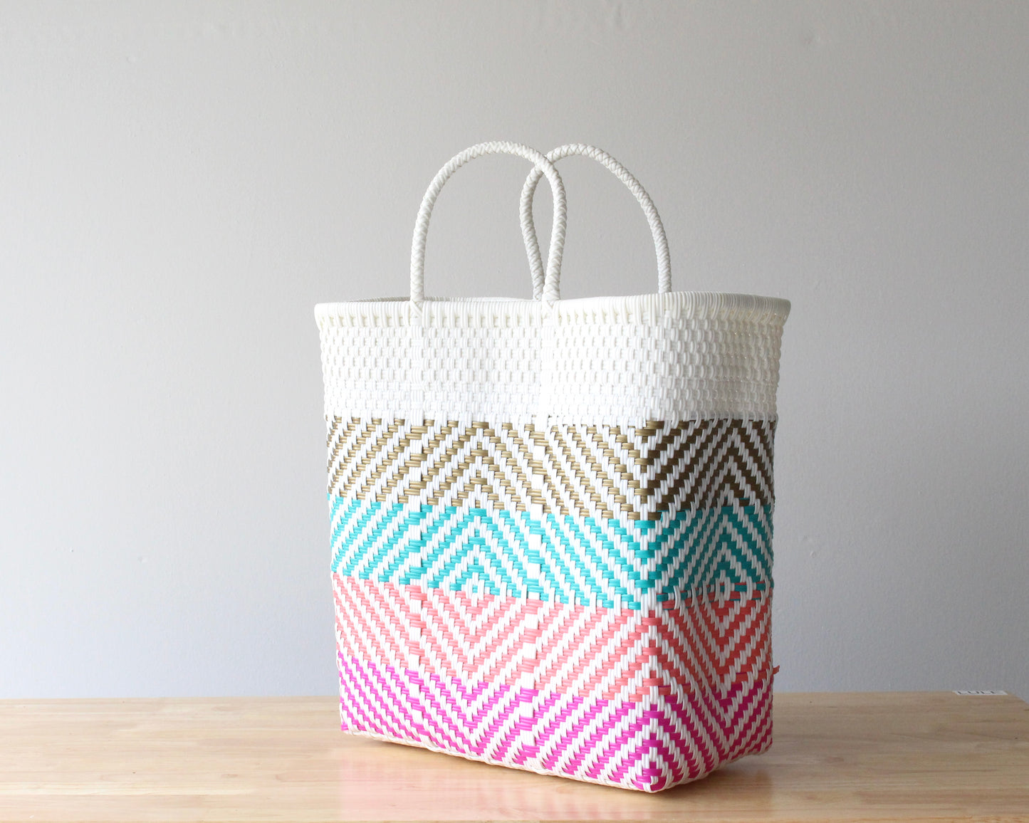 White & Colors Tote Bag by MexiMexi