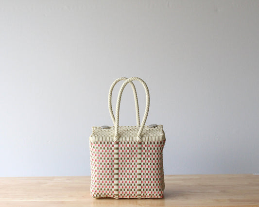 Beige & Pink Mini Handbag by MexiMexi